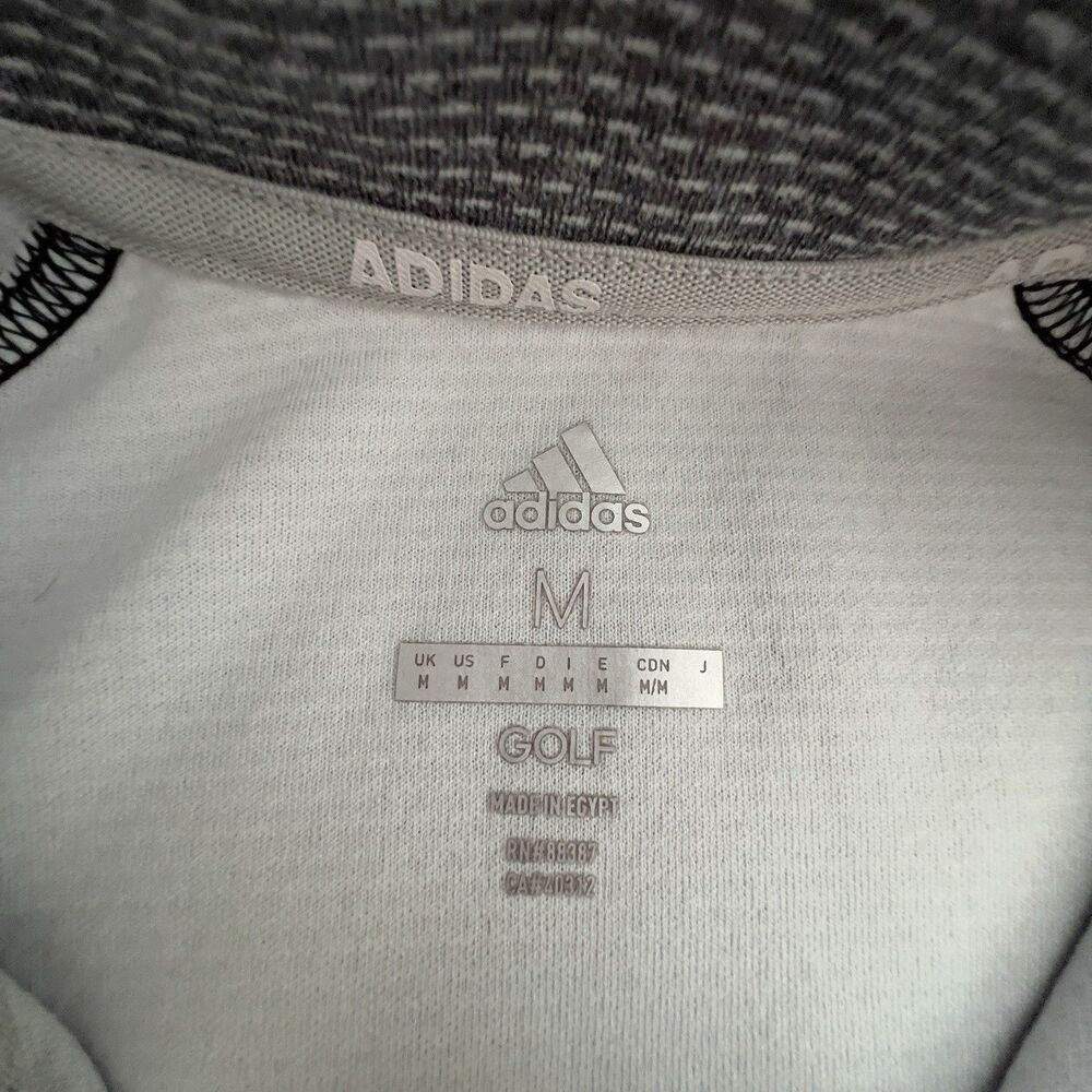 Adidas Golf Women’s Gray Heather 1/4 Zip Textured Knit Pullover Sweater Sz M - Picture 5 of 9